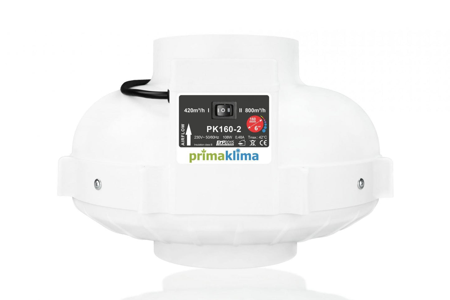 Prima Klima PK160-2 800(420)m³/h, Ø160mm
