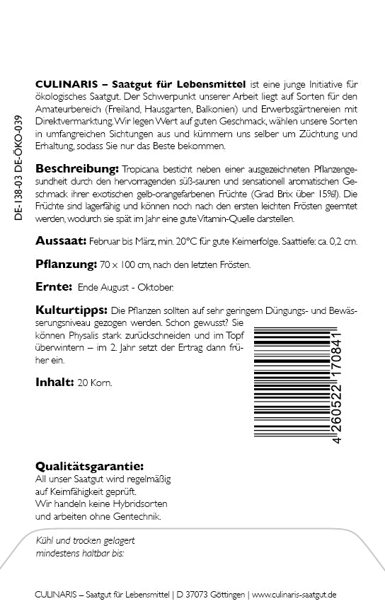 Großfrüchtige Physalis Tropicana