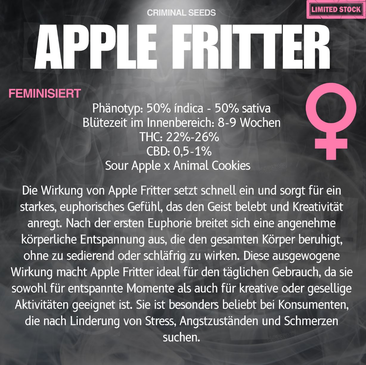 Criminal Seeds Apple Fritter Fem 3St.