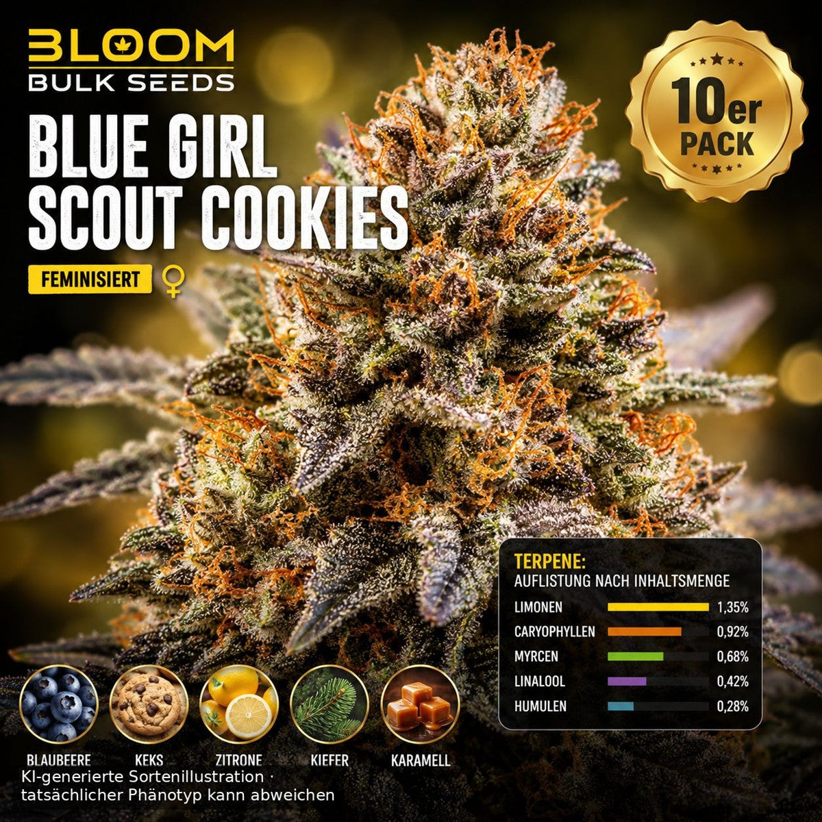 Bloom Bulk Seeds Blue Girl Scout Cookies Fem 10St.